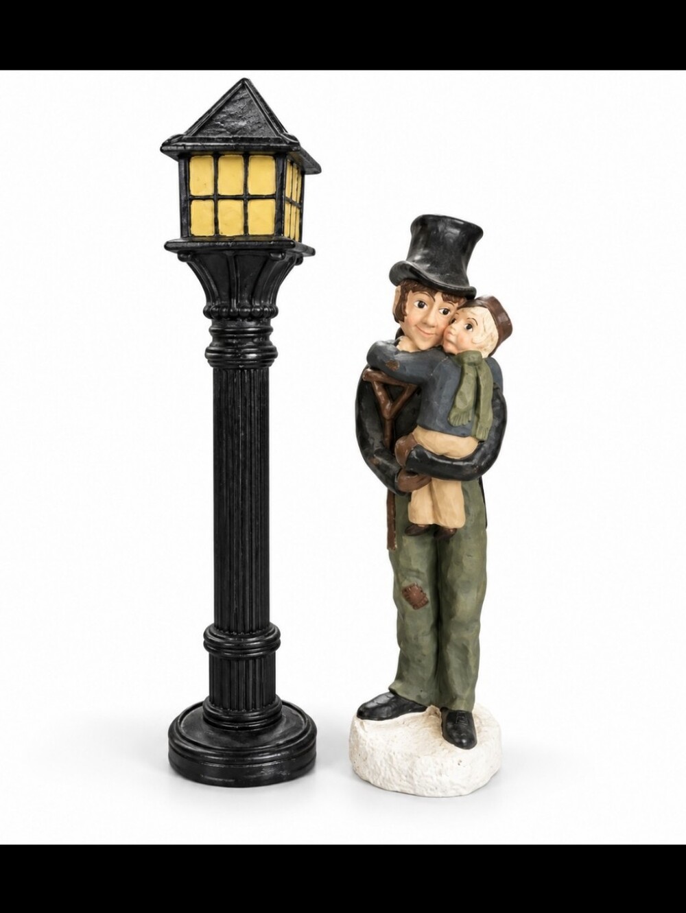 Vintage Cedartown carolers bob cratchit tiny Tim and lamp post